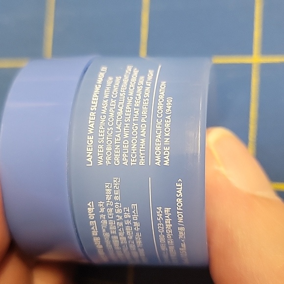 LANEIGE Water Sleeping Mask_EX - Soft Blue 15ml Jar New - Picture 2 of 3